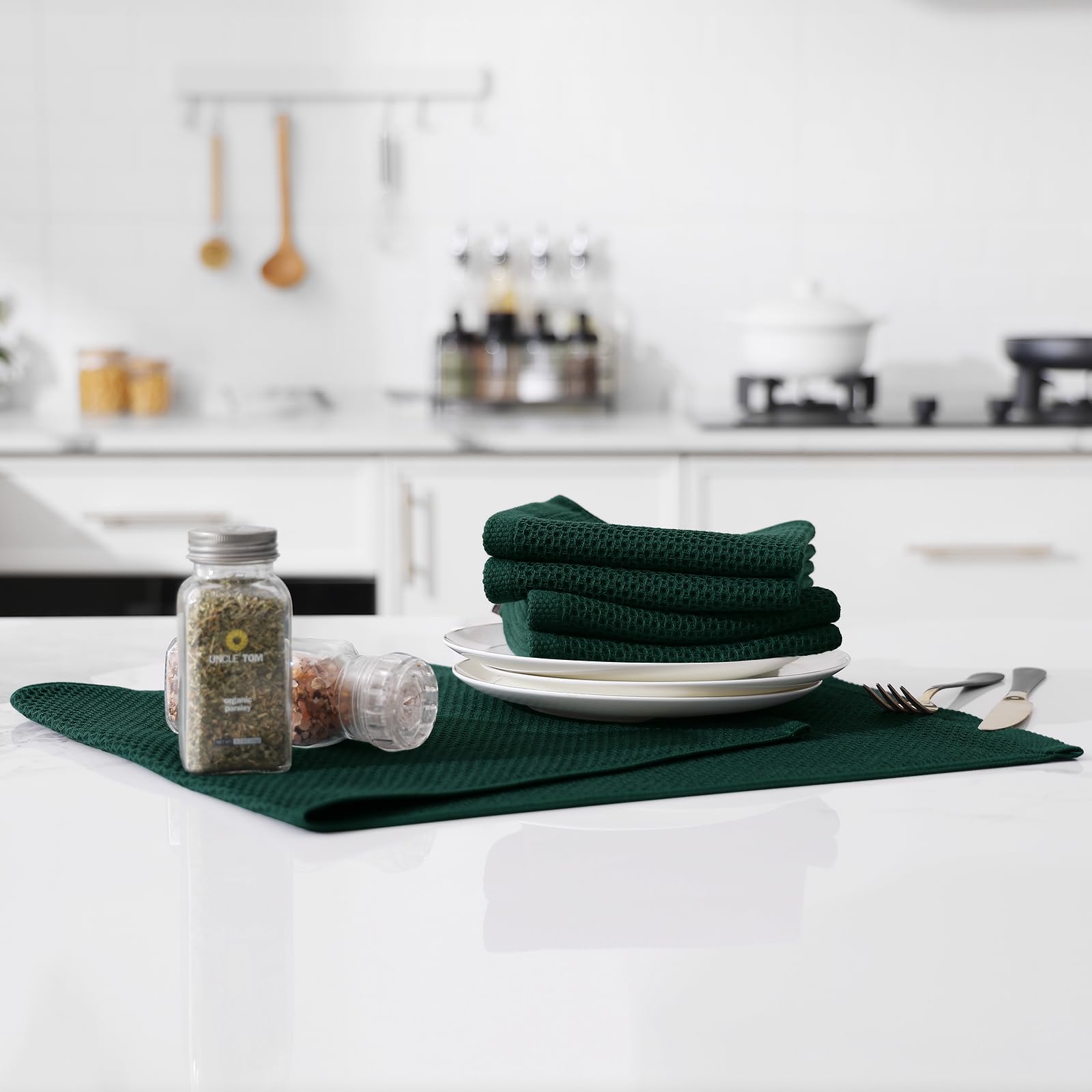 Foto 6 pulgar | Toallas De Cocina Kitinjoy Waffle Weave, 100% Algodón, Paquete De 4 - Venta Internacional.