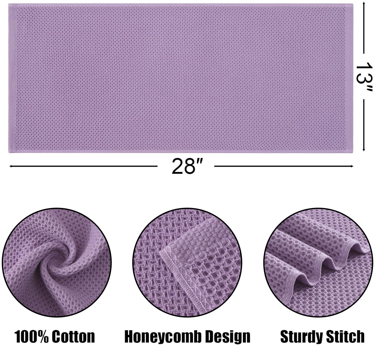Foto 3 pulgar | Toallas De Cocina Kitinjoy Waffle Weave, 100% Algodón, Paquete De 4 - Venta Internacional.