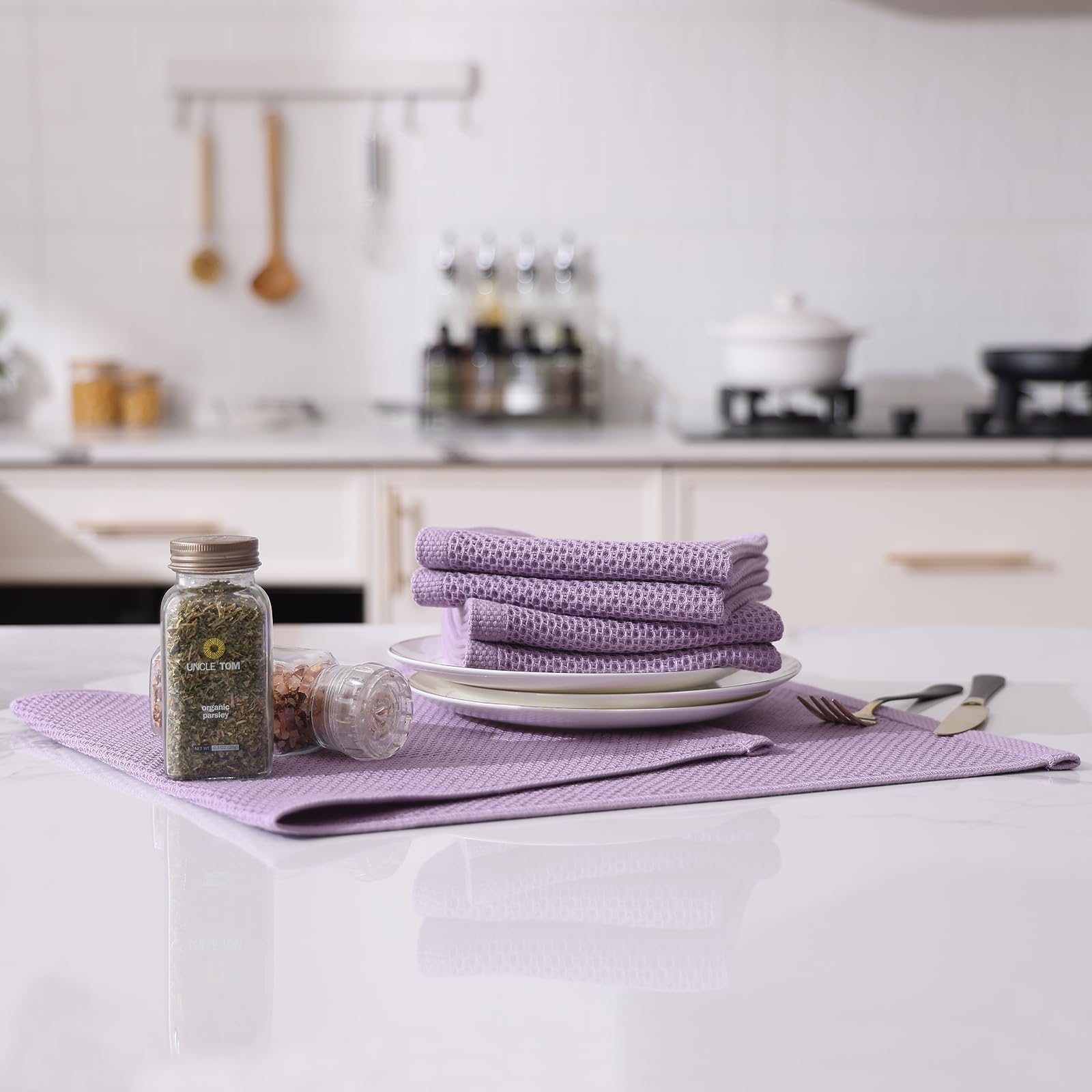 Foto 6 pulgar | Toallas De Cocina Kitinjoy Waffle Weave, 100% Algodón, Paquete De 4 - Venta Internacional.