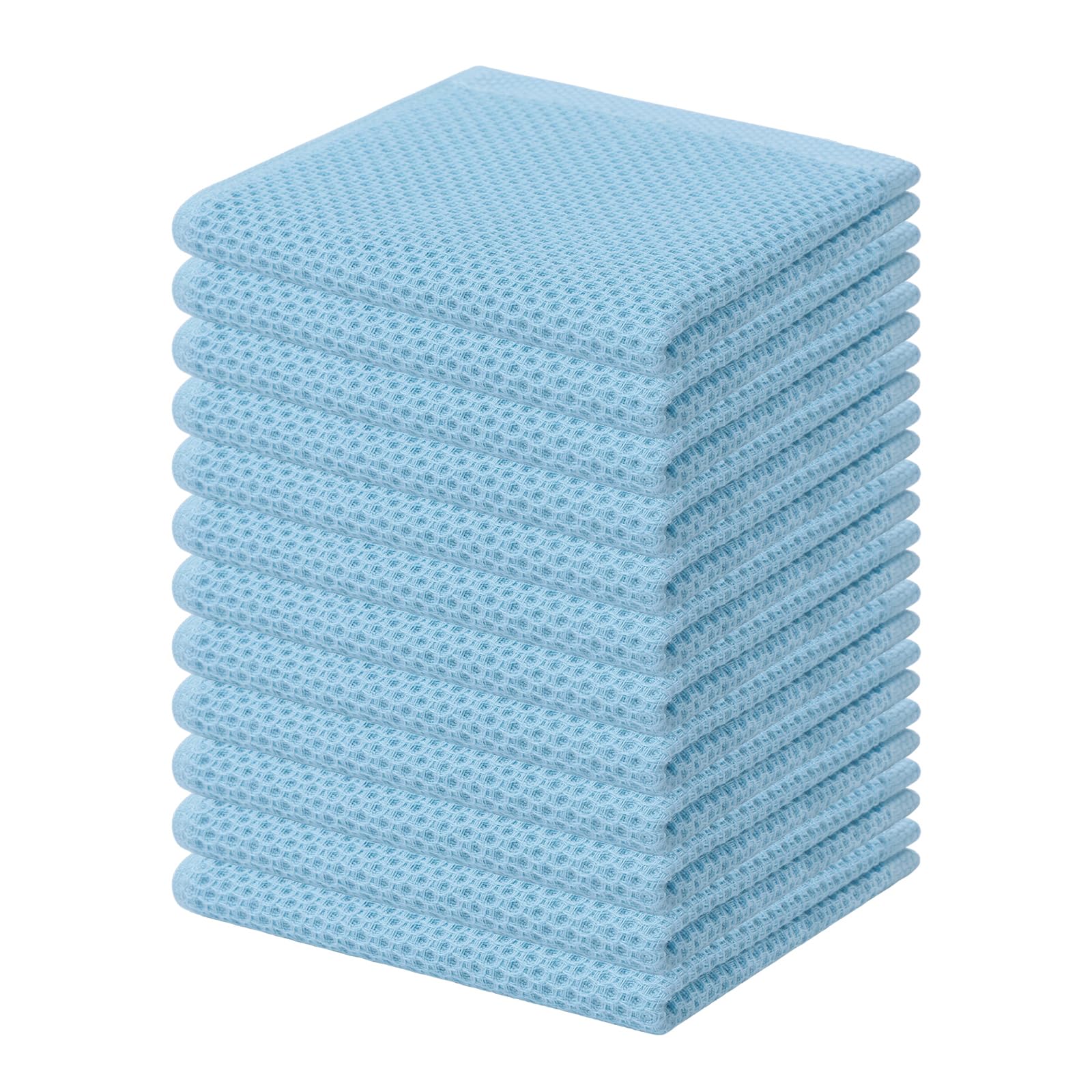 Foto 2 pulgar | Paños De Cocina Kitinjoy, 100% Algodón, 30 X 30 Cm, Azul Cielo, Paquete De 12 - Venta Internacional.