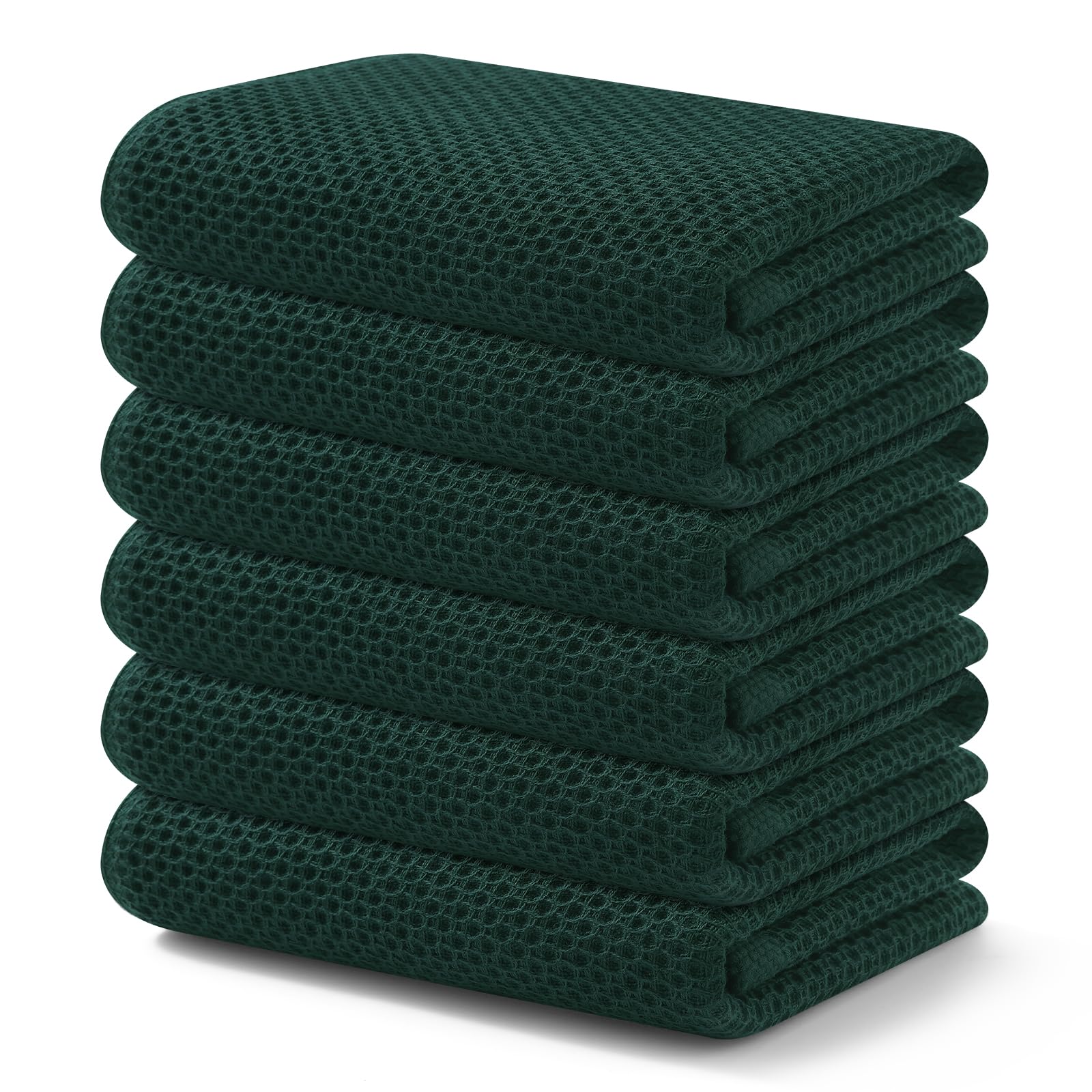 Foto 2 pulgar | Toallas De Cocina Kitinjoy Waffle Weave 100% Algodón, Paquete De 6 - Venta Internacional.