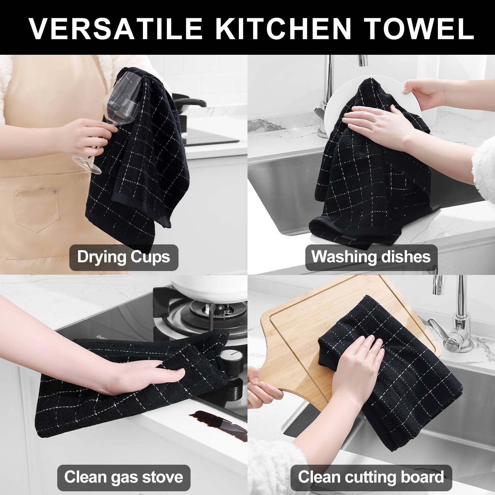 Foto 5 pulgar | Juego De Paños De Cocina Y Paños De Cocina Homaxy Extra Grande, 8 Piezas - Venta Internacional.