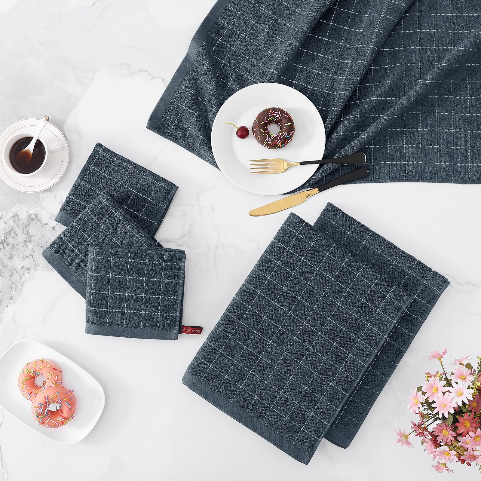 Foto 6 | Juego De Paños De Cocina Y Paños De Cocina Homaxy Extra Grande, 8 Piezas - Venta Internacional.
