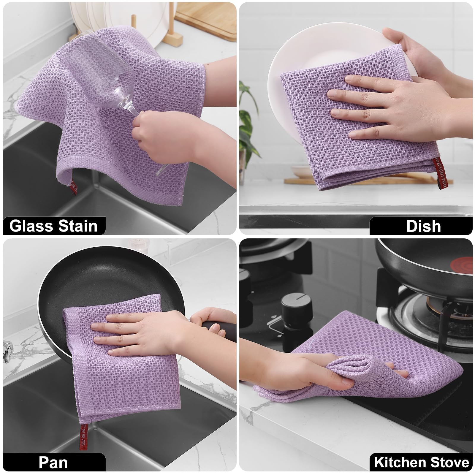 Foto 6 pulgar | Juego De Paños De Cocina Y Paños De Cocina Homaxy, 100% Algodón, 8 Unidades - Venta Internacional.