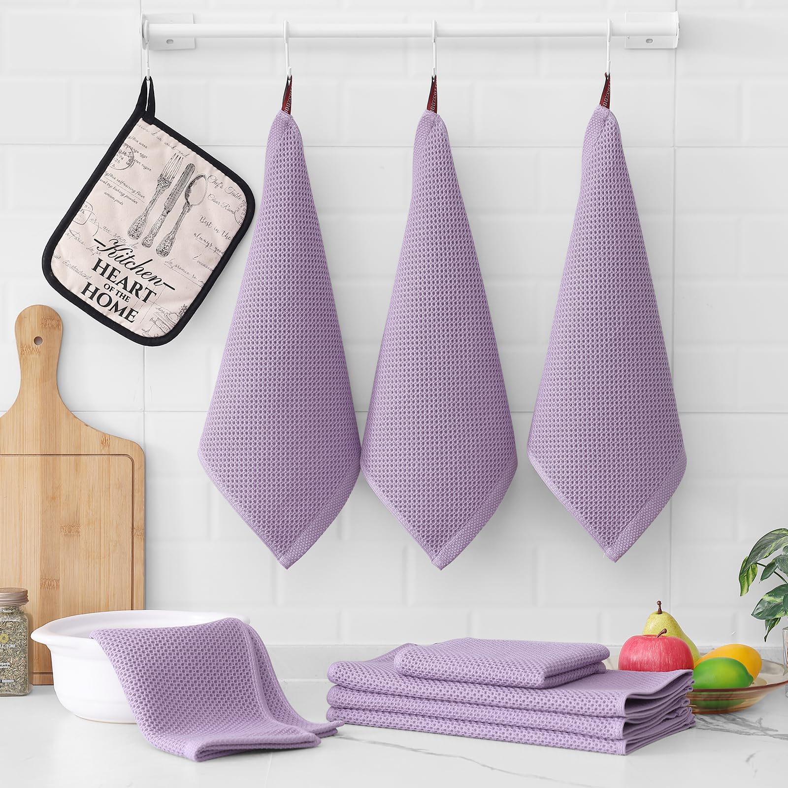 Foto 8 pulgar | Juego De Paños De Cocina Y Paños De Cocina Homaxy, 100% Algodón, 8 Unidades - Venta Internacional.