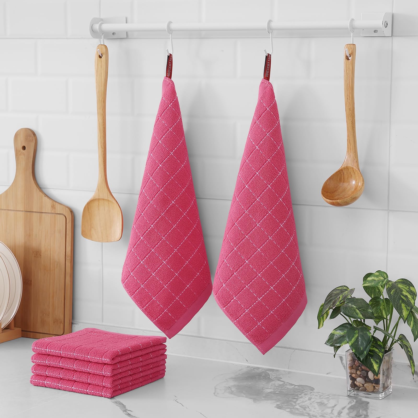 Foto 8 pulgar | Paños De Cocina Homaxy, 100% Algodón, Rizo, 30 X 30 Cm, Paquete De 12 - Venta Internacional.