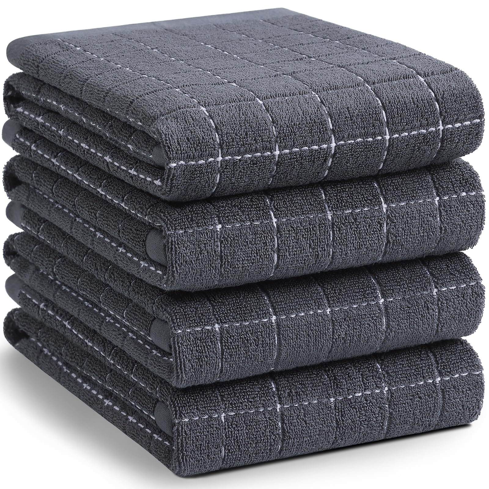Foto 1 | Paños De Cocina Homaxy, 100% Algodón, Rizo, Gris Oscuro, 50 X 70 Cm, 4 Unidades - Venta Internacional.