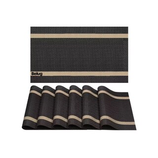 Foto 2 | Mantel Individual Negro Belug 10 Piezas