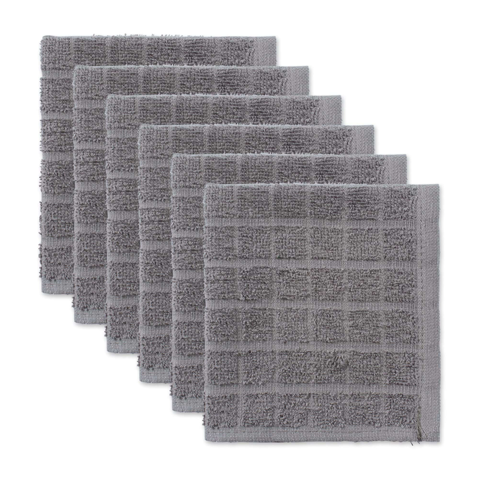 Foto 2 pulgar | Juego De Paños De Cocina Dii Basic Terry Collection Windowpane Grey, 6 Piezas - Venta Internacional.
