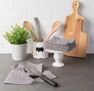 Foto 4 | Juego De Paños De Cocina Dii Basic Terry Collection Windowpane Grey, 6 Piezas - Venta Internacional.