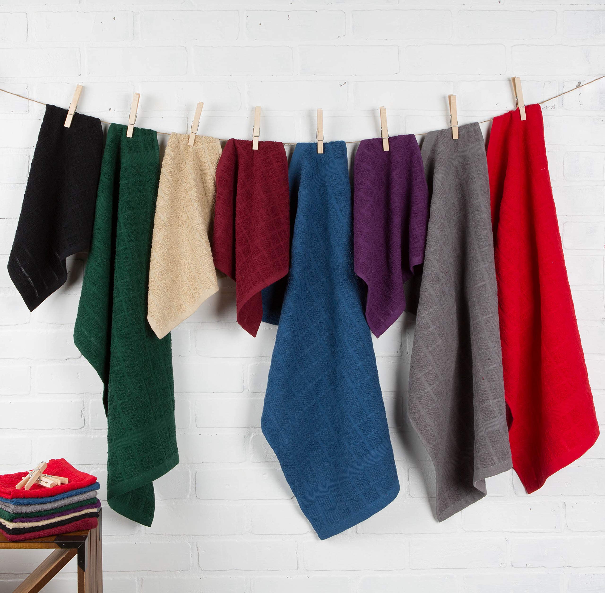 Foto 7 | Juego De Paños De Cocina Dii Basic Terry Collection Windowpane Grey, 6 Piezas - Venta Internacional.