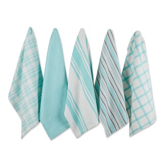 Foto 1 | Juego De Paños De Cocina Dii, Varios Tejidos, Color Aguamarina, 5 Piezas - Venta Internacional.