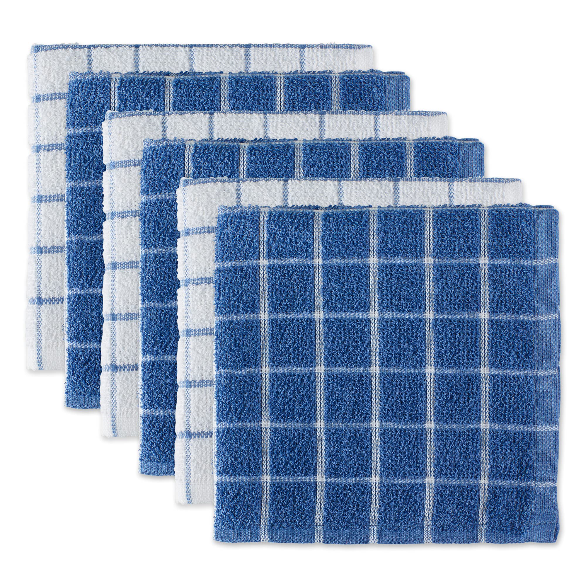Foto 2 pulgar | Juego De Paños De Cocina Dii Basic Terry Windowpane Blueberry, 6 Piezas - Venta Internacional.