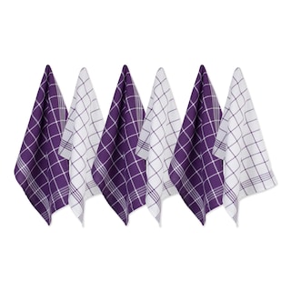 Foto 1 | Juego De Paños De Cocina Dii Waffle Weave, 100% Algodón, 6 Piezas, Color Berenjena - Venta Internacional.