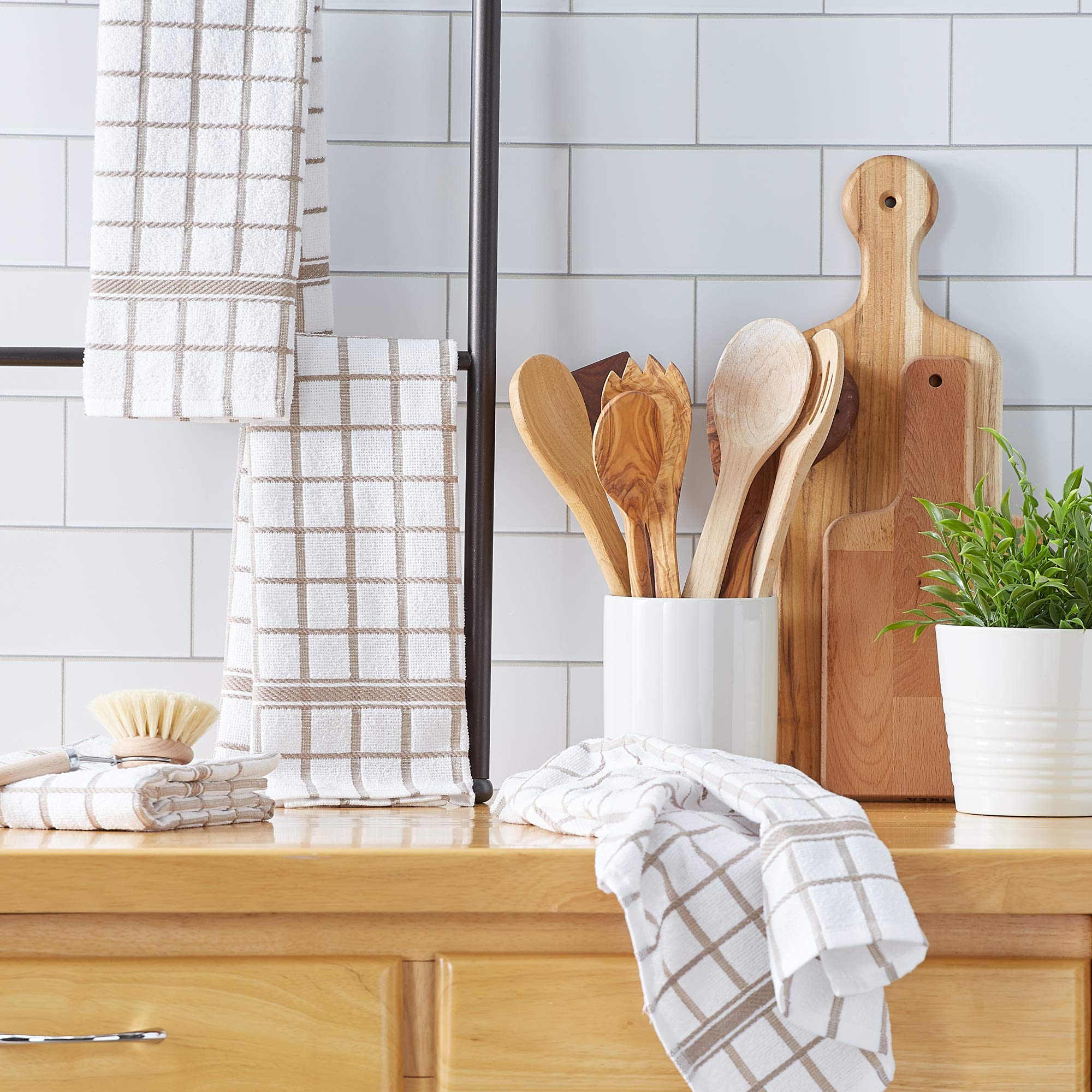 Foto 5 pulgar | Juego De Paños De Cocina Dii Basic Terry Collection Windowpane, 4 Piezas - Venta Internacional.