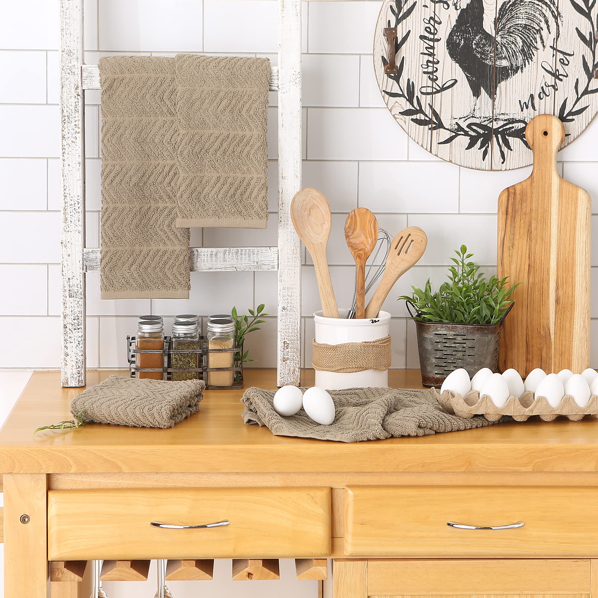 Foto 5 | Juego De Paños De Cocina Dii Luxury Barmop Collection Chevron, 4 Piezas - Venta Internacional.