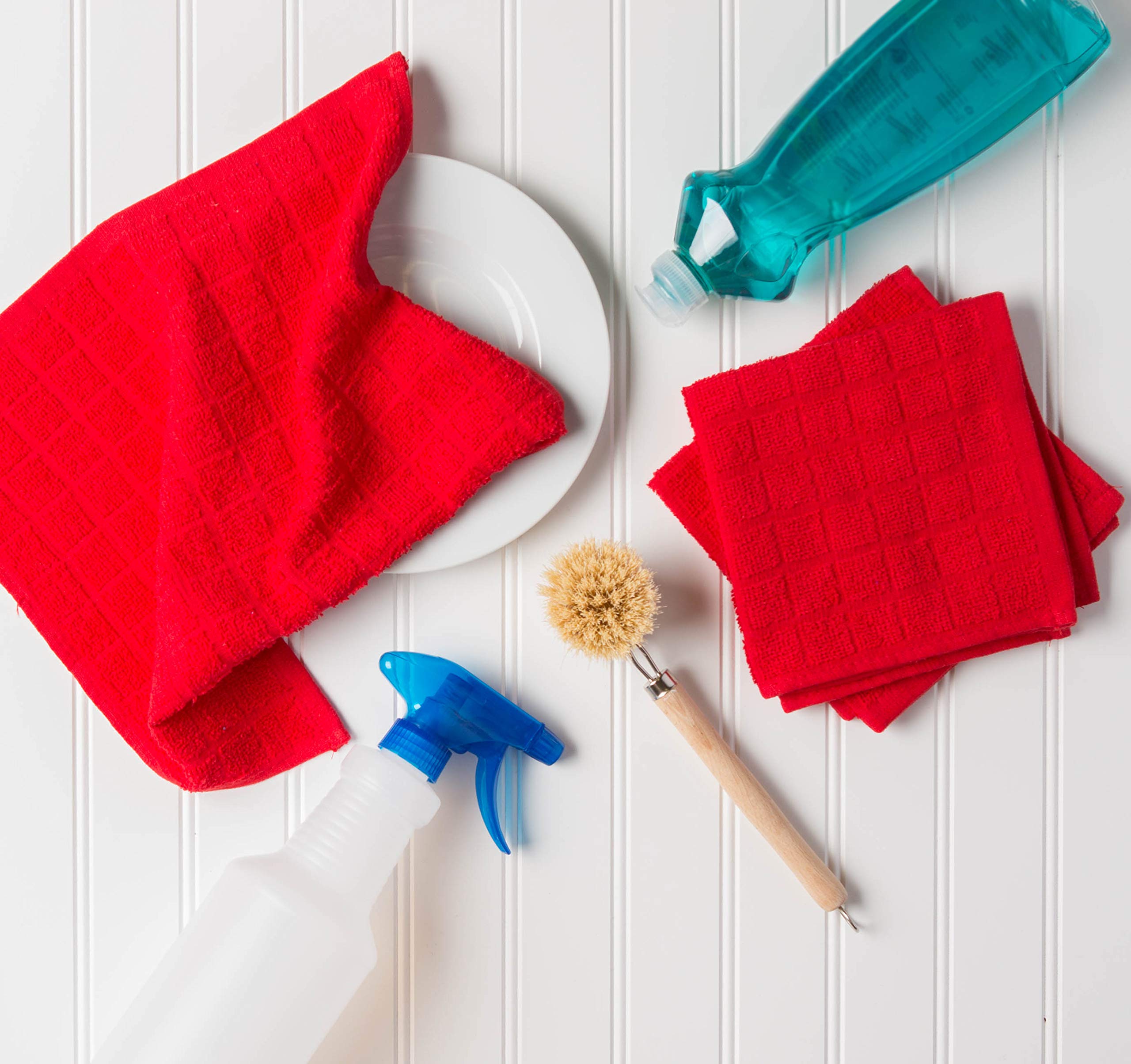 Foto 6 pulgar | Juego De Paños De Cocina Dii Basic Terry Collection Windowpane, Rojo, 6 Piezas - Venta Internacional.