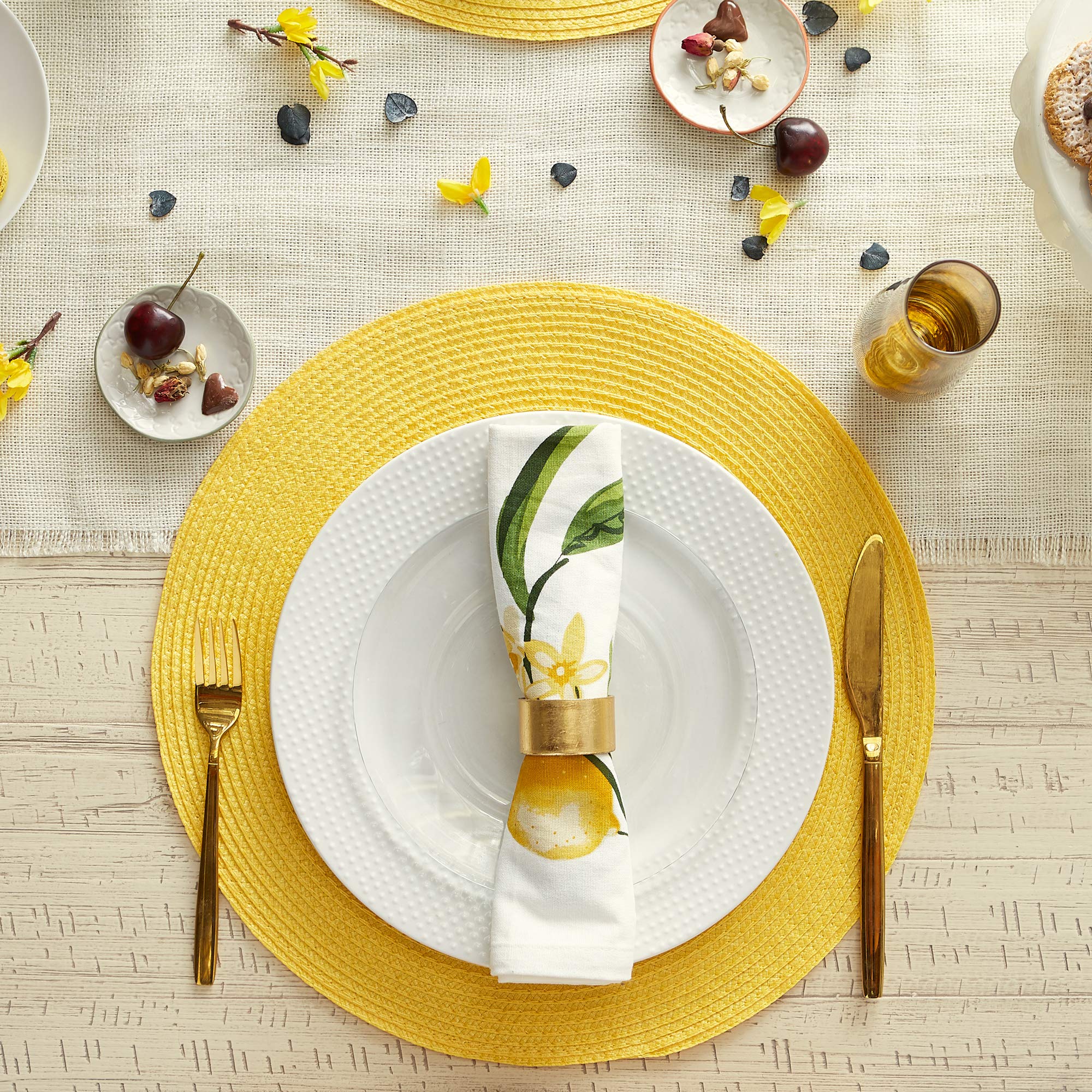 Foto 5 pulgar | Juego De Manteles Individuales Dii Classic Woven Tabletop Collection Amarillo - Venta Internacional.