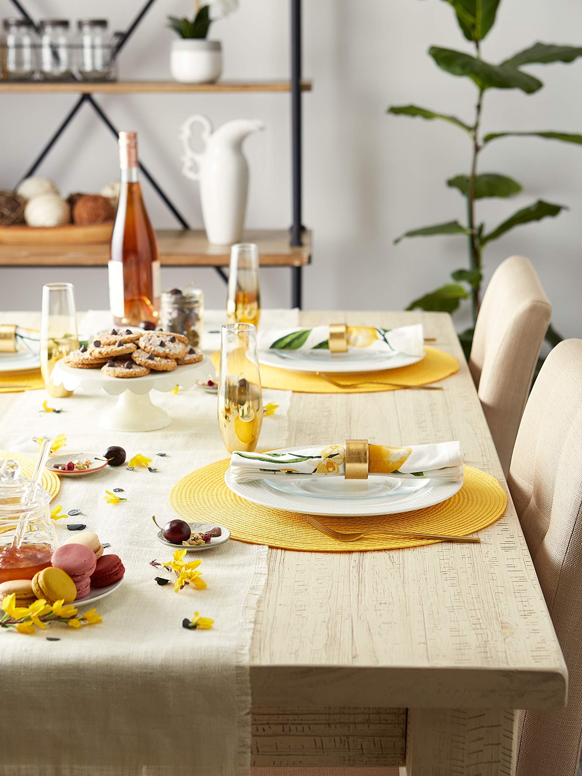 Foto 6 pulgar | Juego De Manteles Individuales Dii Classic Woven Tabletop Collection Amarillo - Venta Internacional.