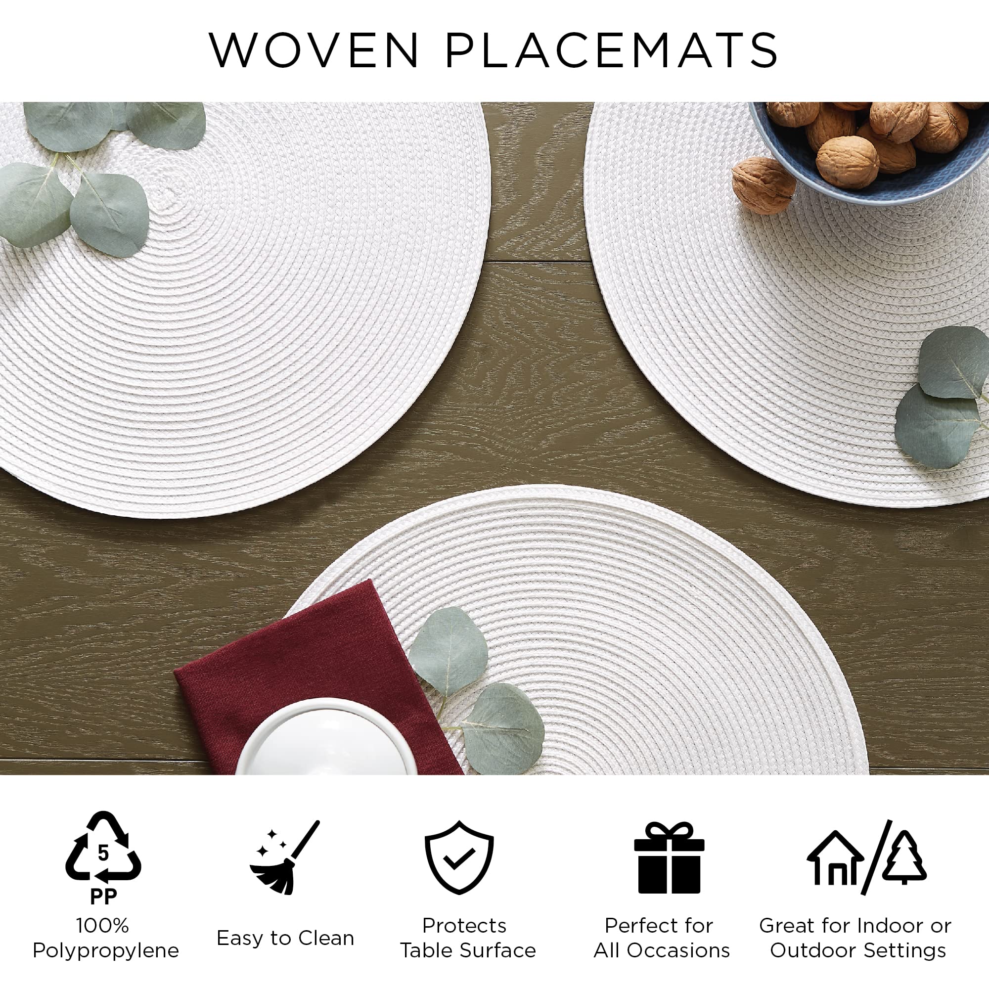 Foto 8 pulgar | Juego De Manteles Individuales Dii Classic Woven Tabletop Collection Amarillo - Venta Internacional.