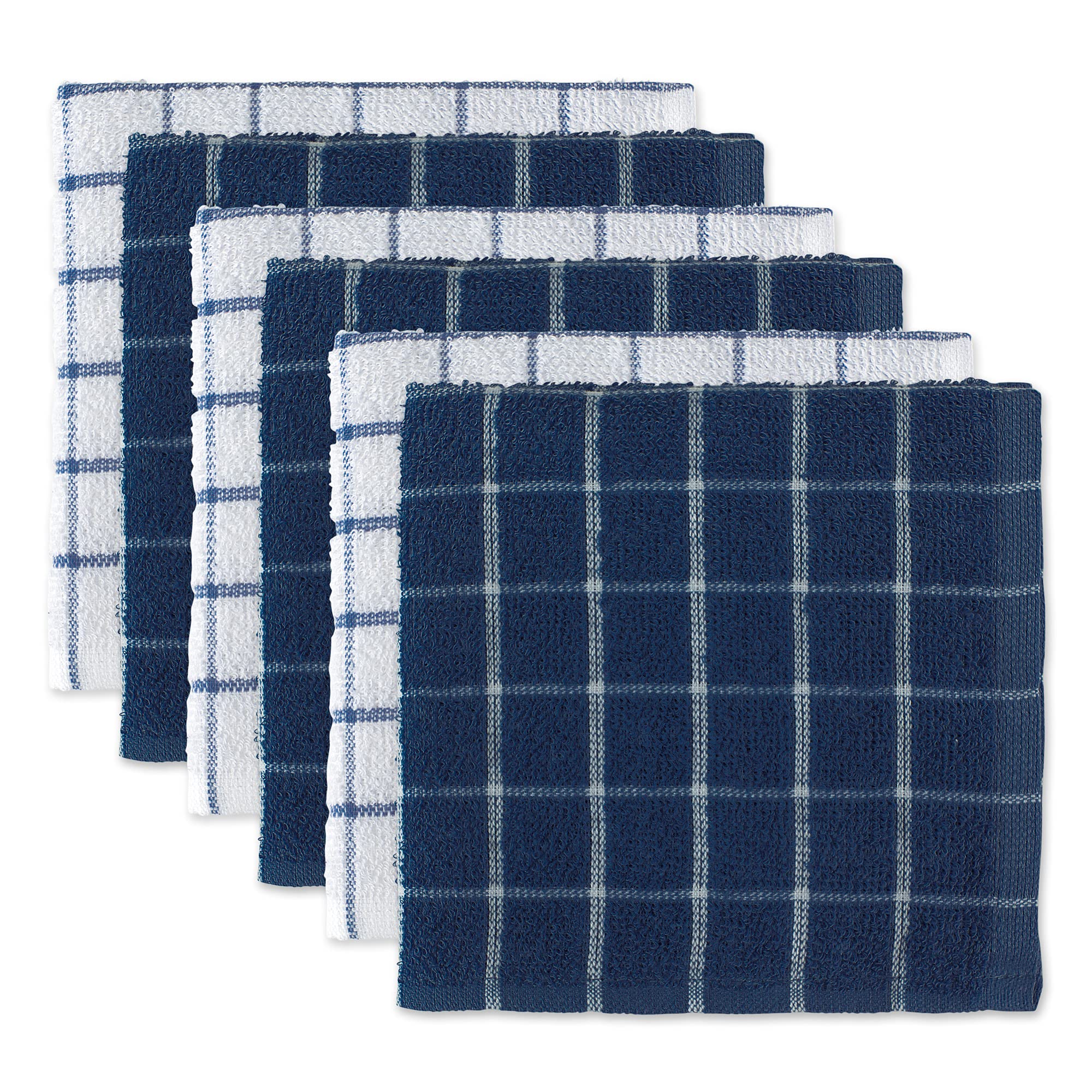 Foto 2 pulgar | Juego De Paños De Cocina Dii Basic Terry Collection 30 X 30 Cm, Color Azul Náutico - Venta Internacional.