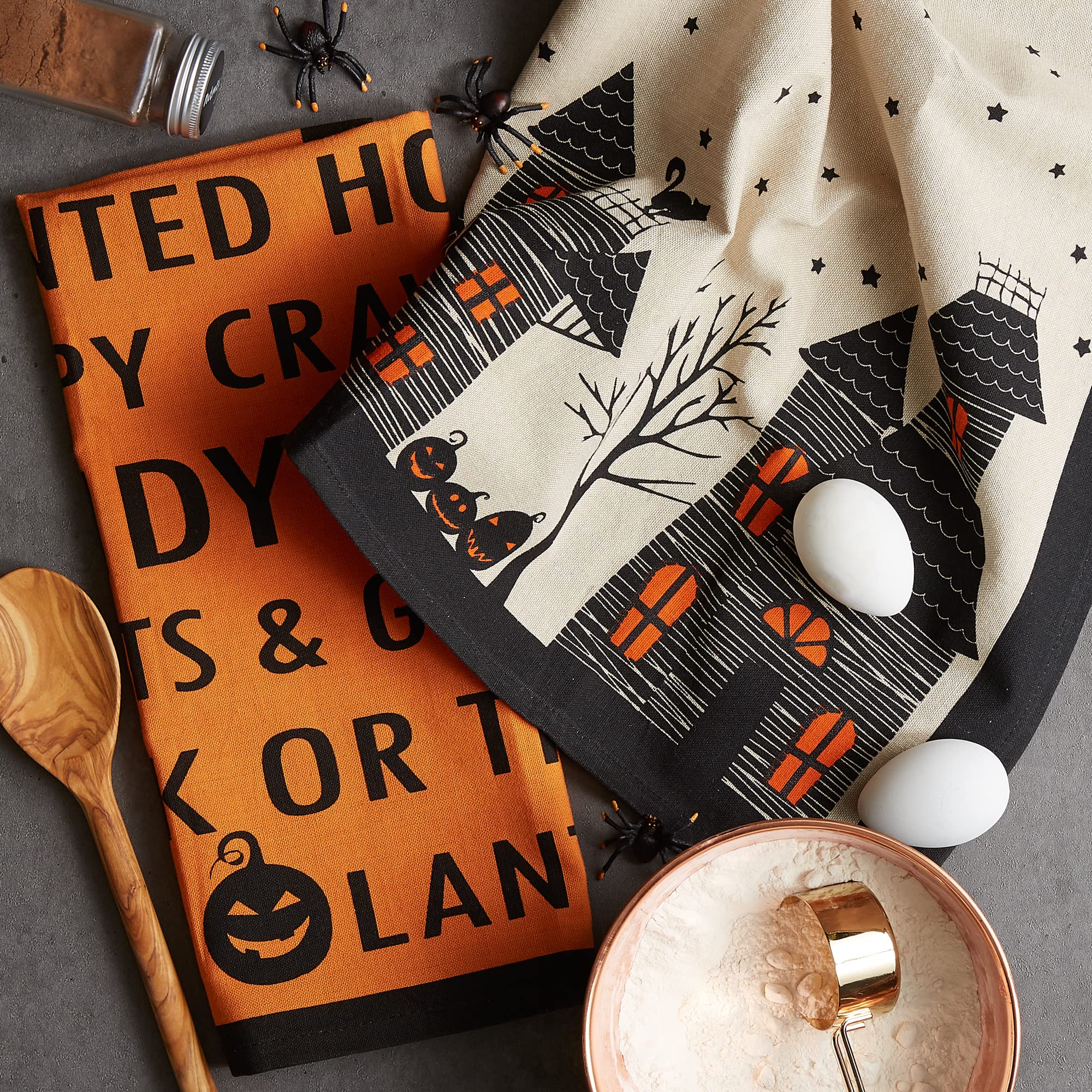 Foto 6 | Juego De 3 Toallas De Mano Dii Con Estampado Decorativo De Algodón Para Halloween - Venta Internacional.