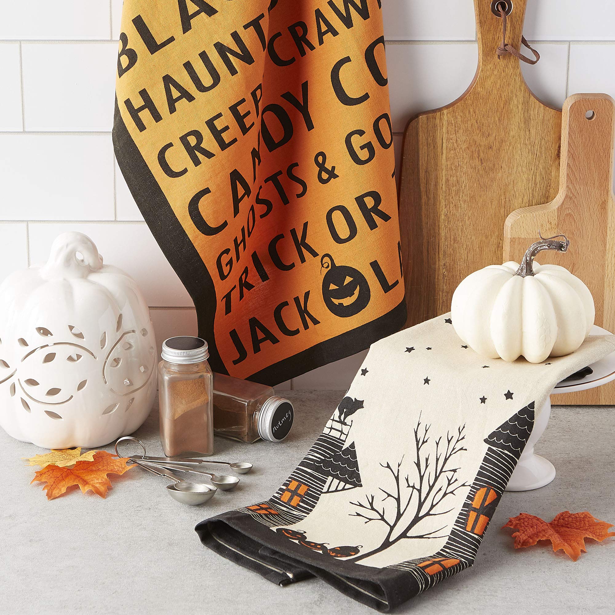 Foto 7 | Juego De 3 Toallas De Mano Dii Con Estampado Decorativo De Algodón Para Halloween - Venta Internacional.