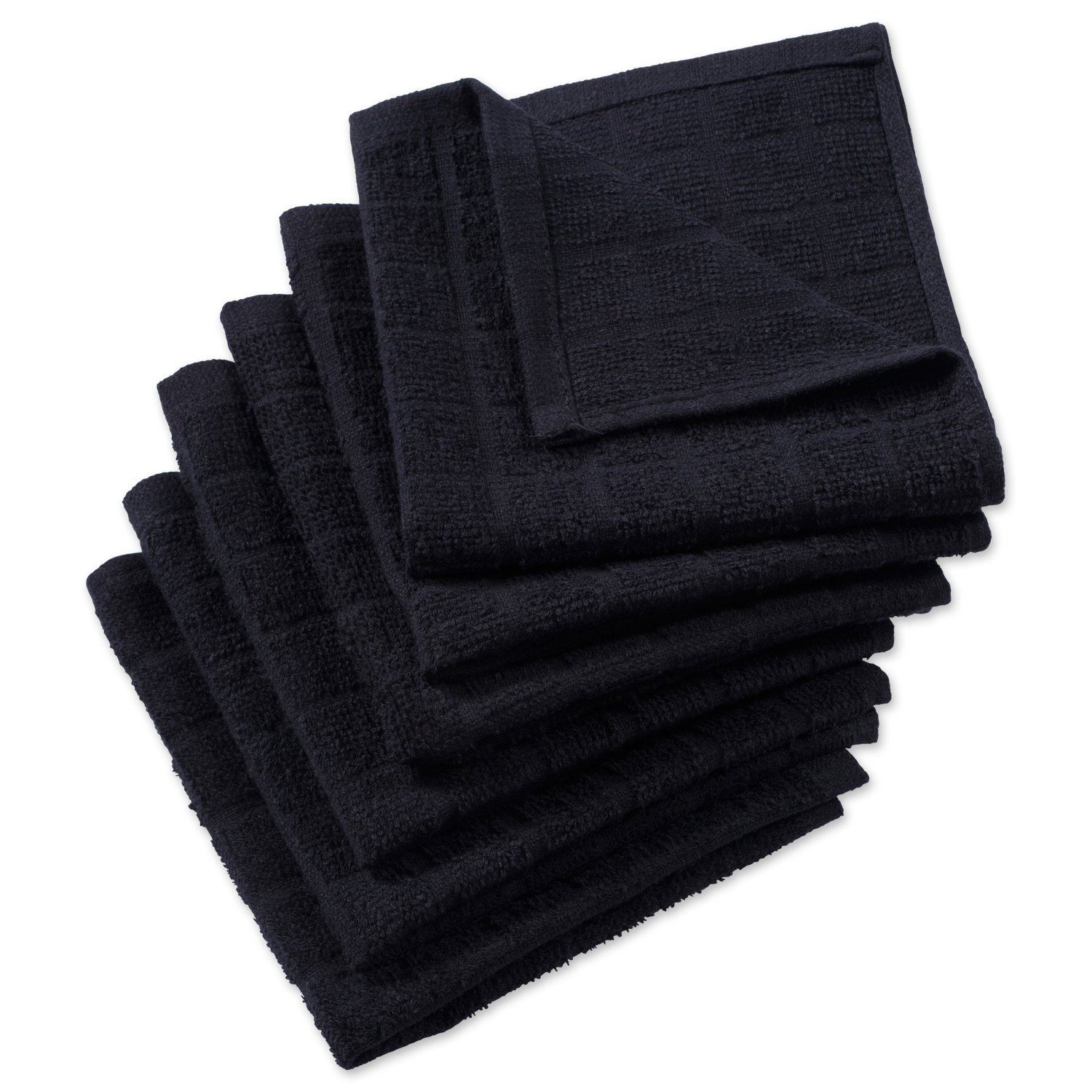 Foto 2 pulgar | Juego De Paños De Cocina Dii Basic Terry Collection Windowpane Black 6p - Venta Internacional.