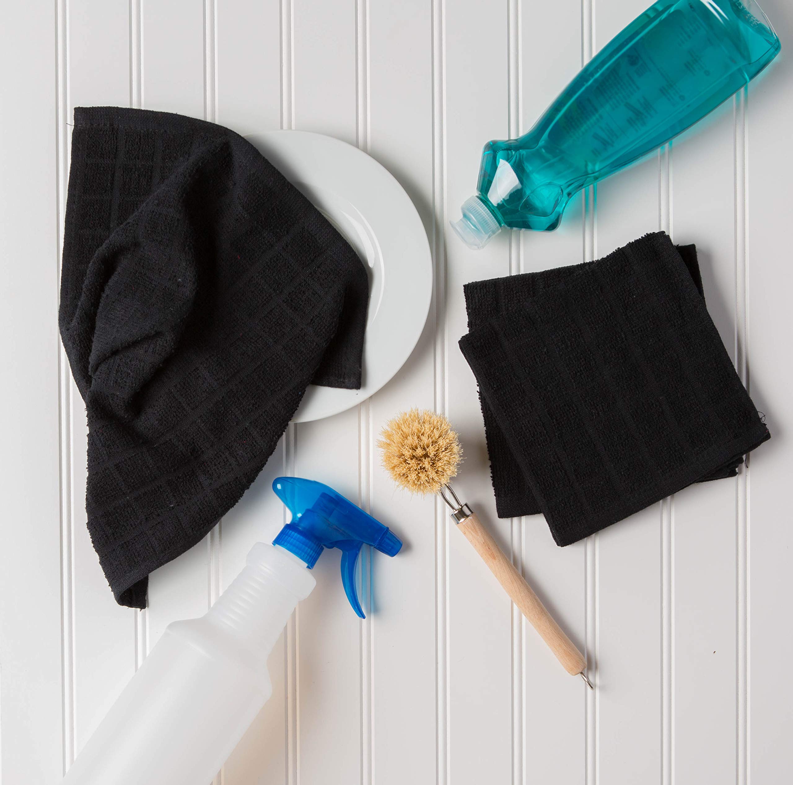 Foto 6 pulgar | Juego De Paños De Cocina Dii Basic Terry Collection Windowpane Black 6p - Venta Internacional.