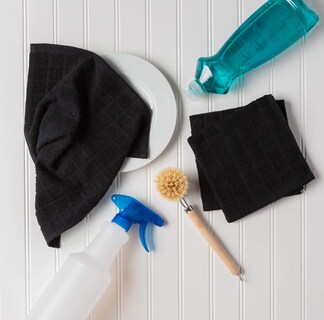 Foto 5 | Juego De Paños De Cocina Dii Basic Terry Collection Windowpane Black 6p - Venta Internacional.