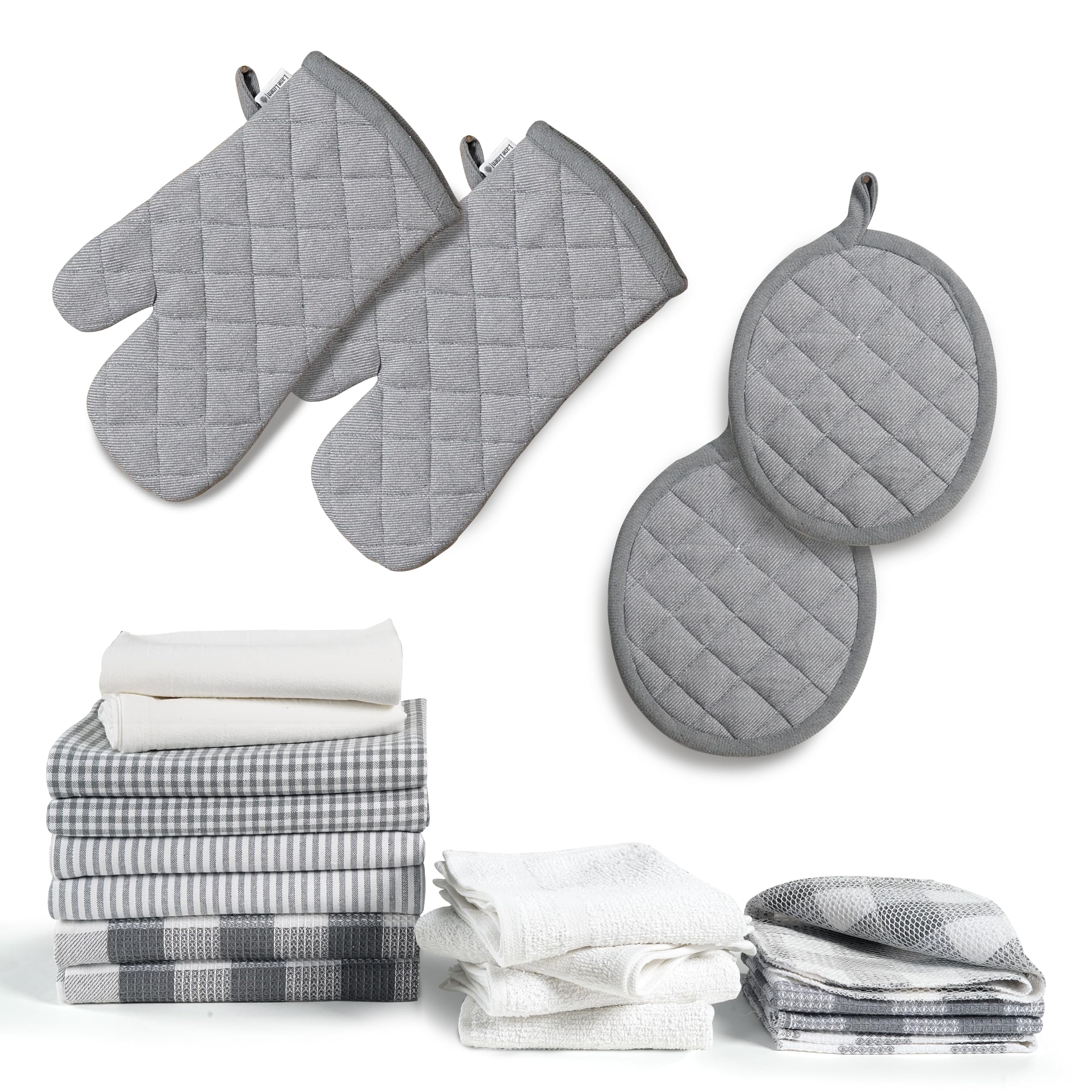 Foto 3 pulgar | Set De Paños De Cocina Y Paños De Cocina Lane Linen, 20 Unidades, Color Gris - Venta Internacional.