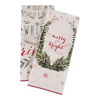 Foto 2 | Juego De Toallas De Cocina Dii Christmas Floral 100% Algodón, 2 Piezas - Venta Internacional.