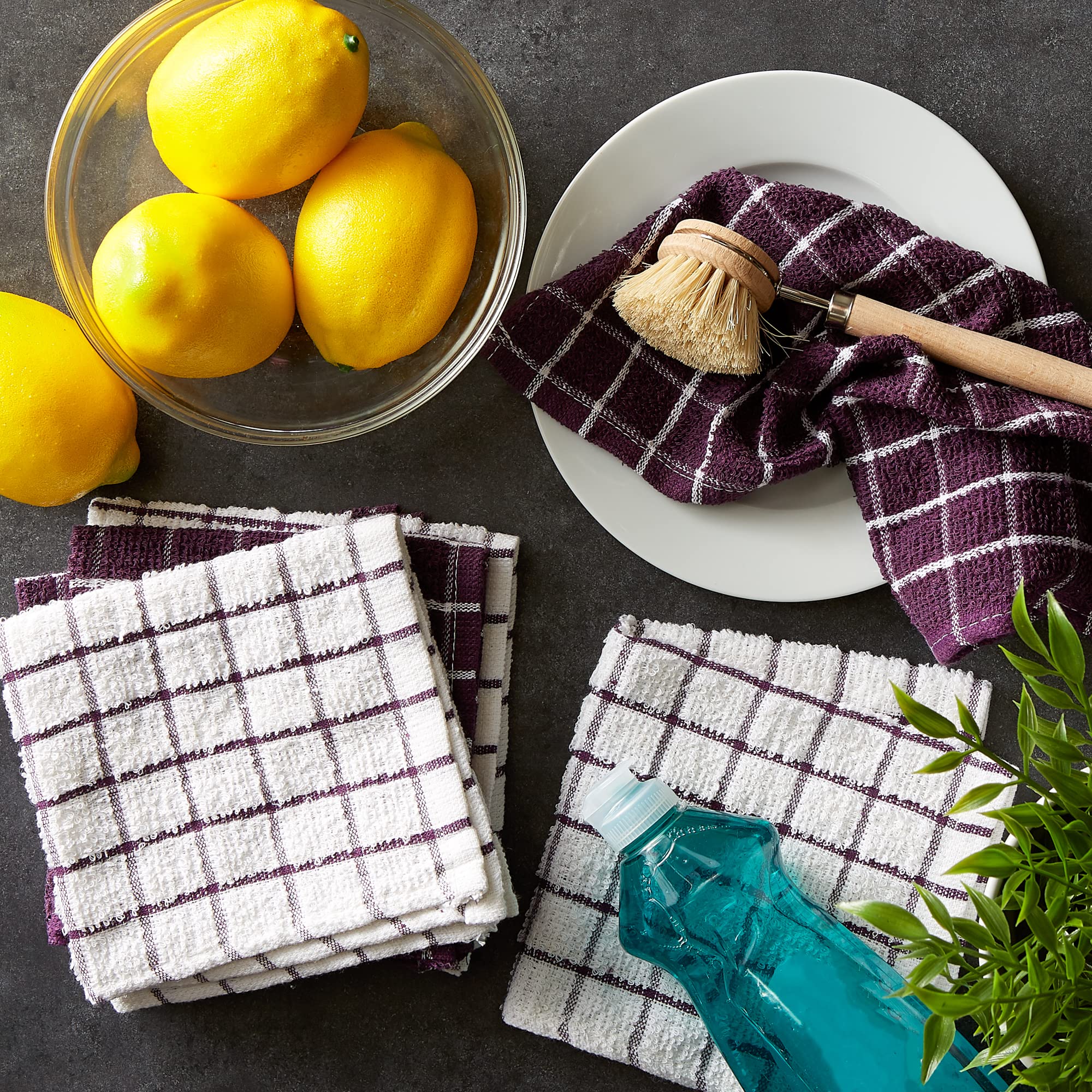 Foto 6 pulgar | Juego De Paños De Cocina Dii Basic Terry Collection Windowpane, 6 Piezas - Venta Internacional.