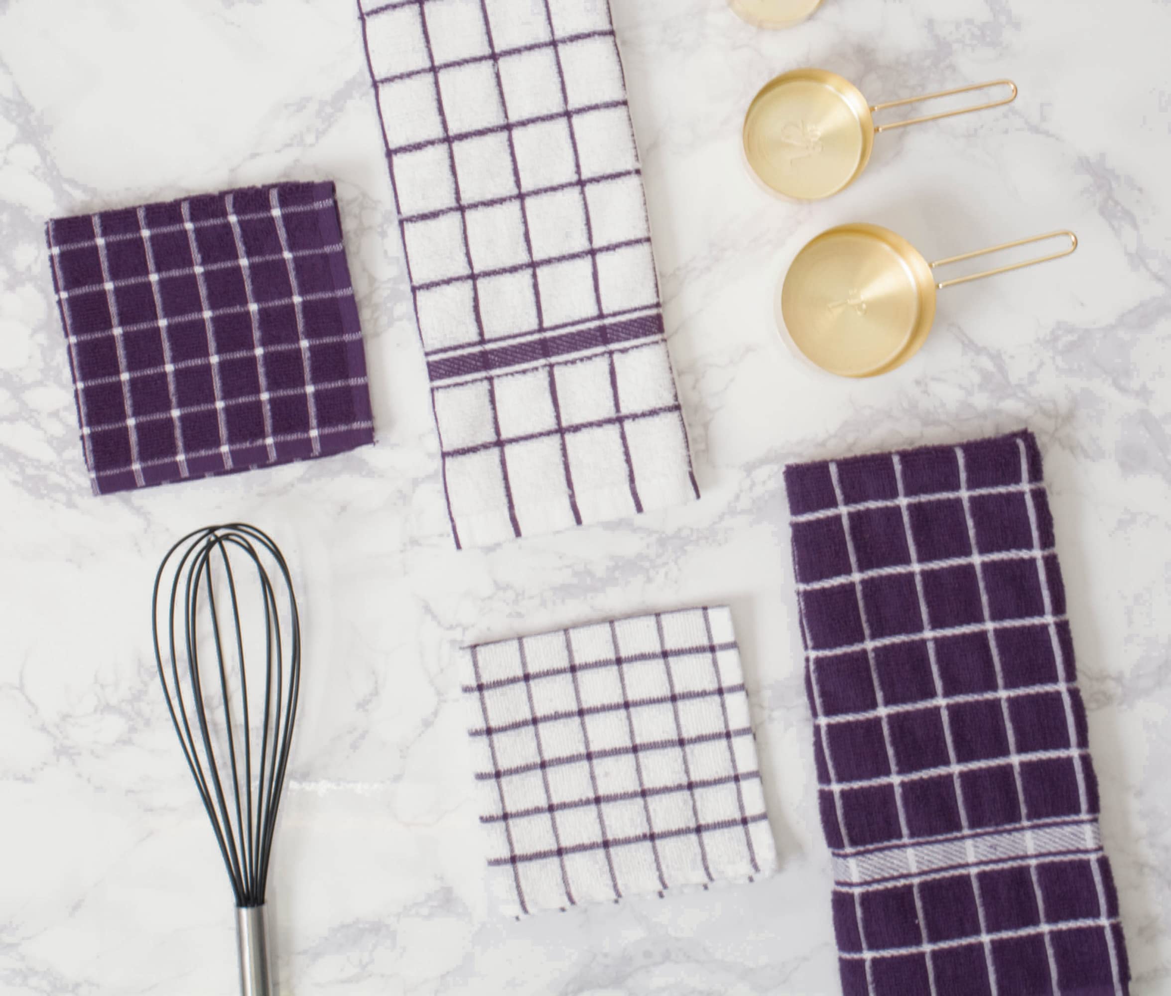 Foto 7 | Juego De Paños De Cocina Dii Basic Terry Collection Windowpane, 6 Piezas - Venta Internacional.
