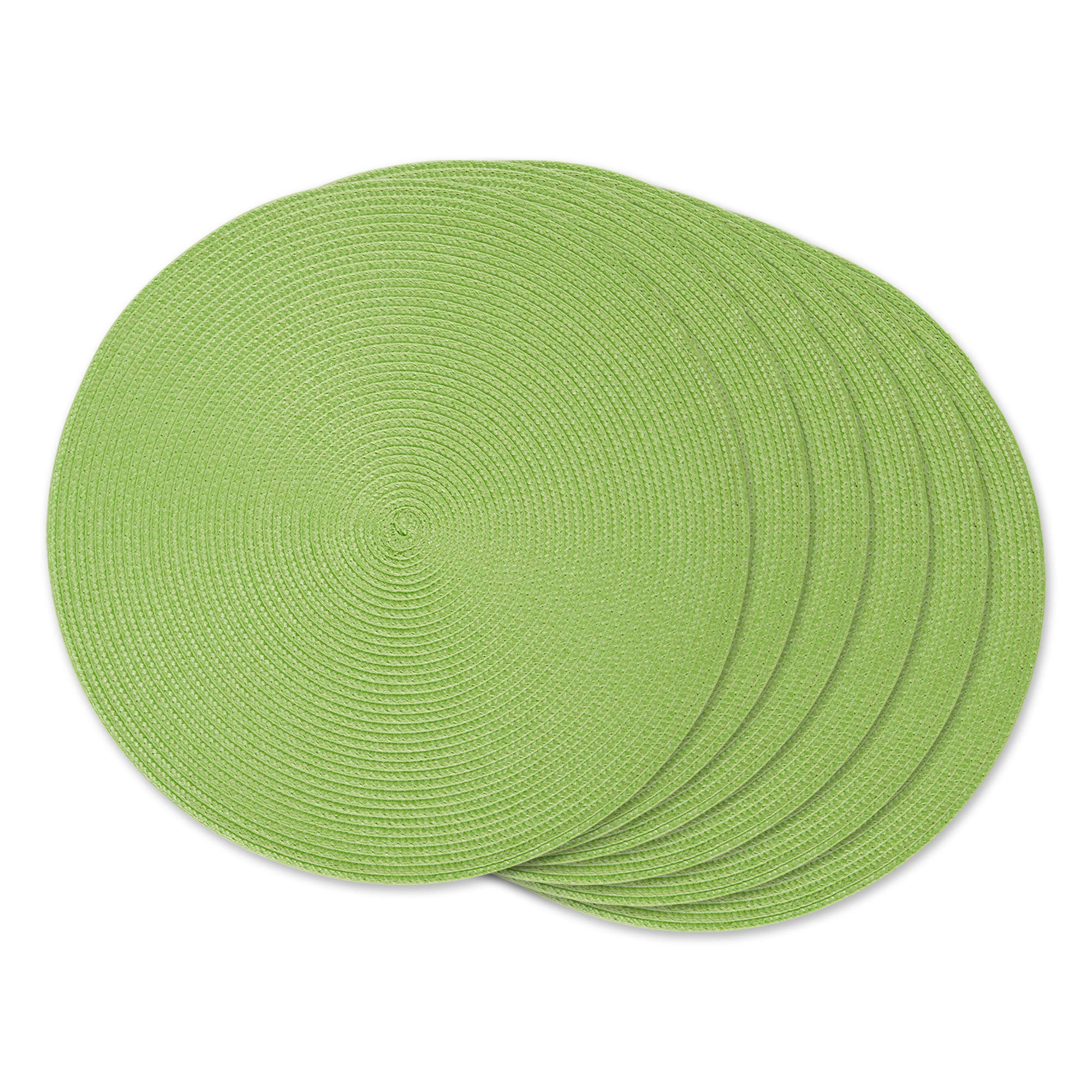 Juego De Manteles Individuales Dii Classic, Tejidos Redondos, Color Lima, 15 Cm De Diámetro, 6 Unidades - Venta I