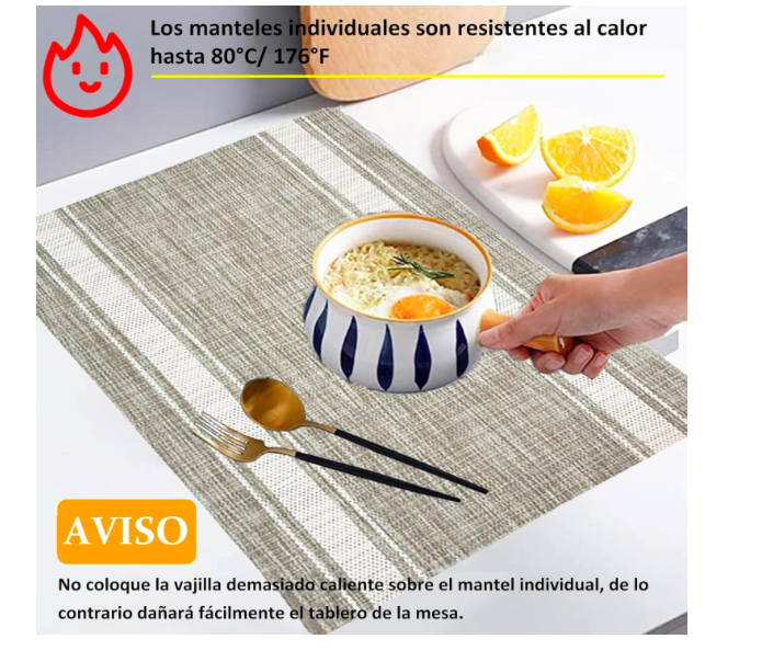 Foto 4 pulgar | Manteles Individuales Xtellar 6 Piezas
