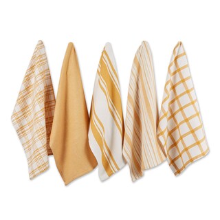 Foto 1 | Juego De Paños De Cocina Dii, Varios Tejidos, Color Miel Dorado, 5 Piezas - Venta Internacional.