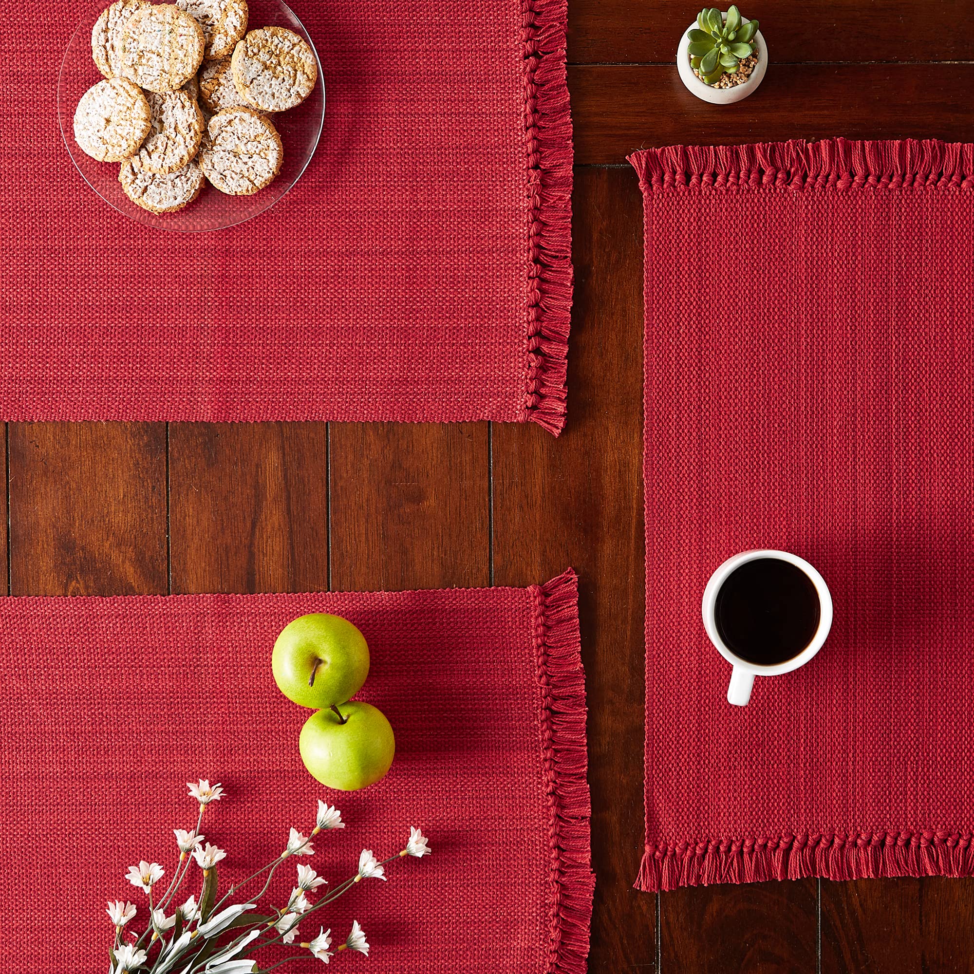 Foto 5 pulgar | Juego De Manteles Individuales Dii Variegated Tabletop Collection Tango Red - Venta Internacional.