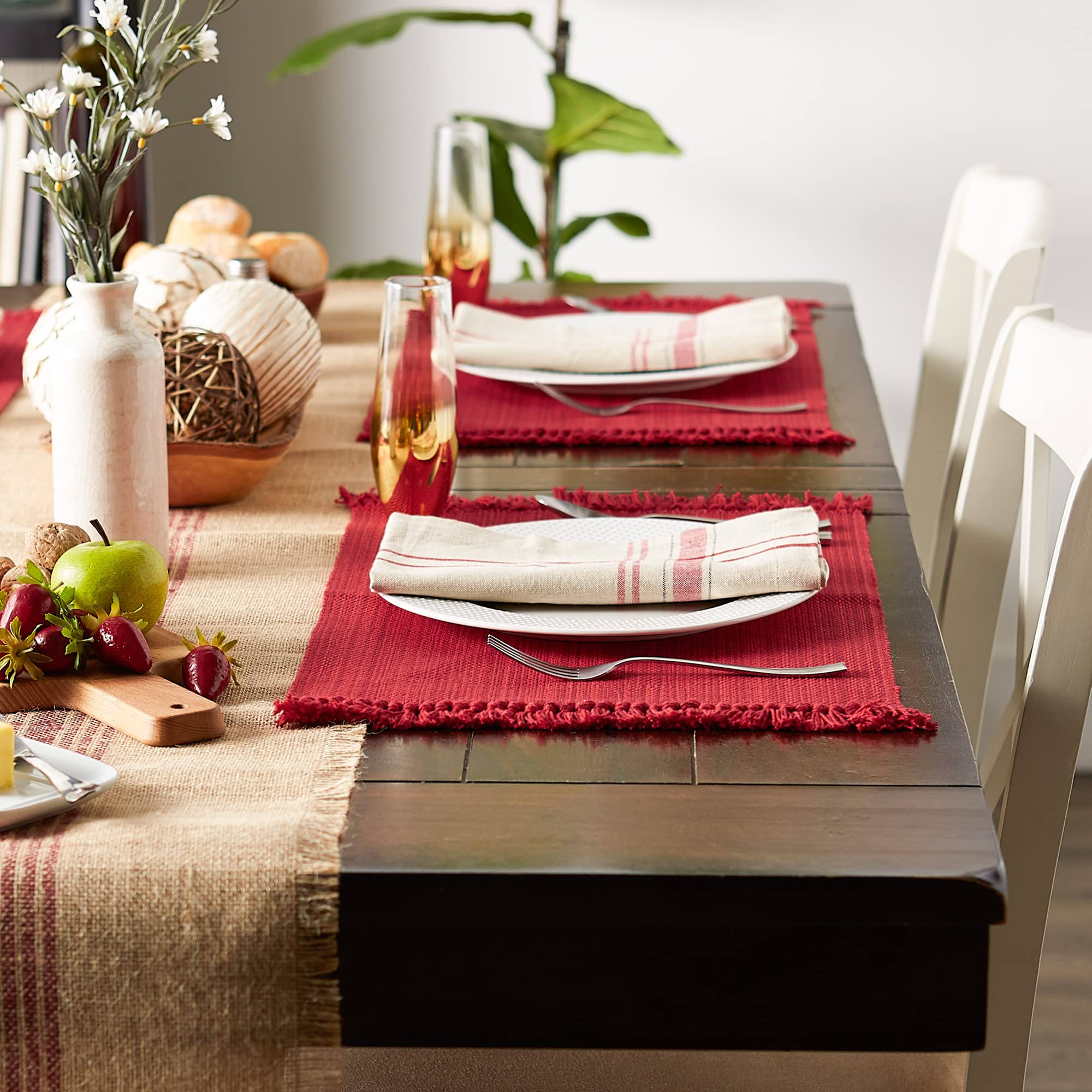 Foto 6 pulgar | Juego De Manteles Individuales Dii Variegated Tabletop Collection Tango Red - Venta Internacional.