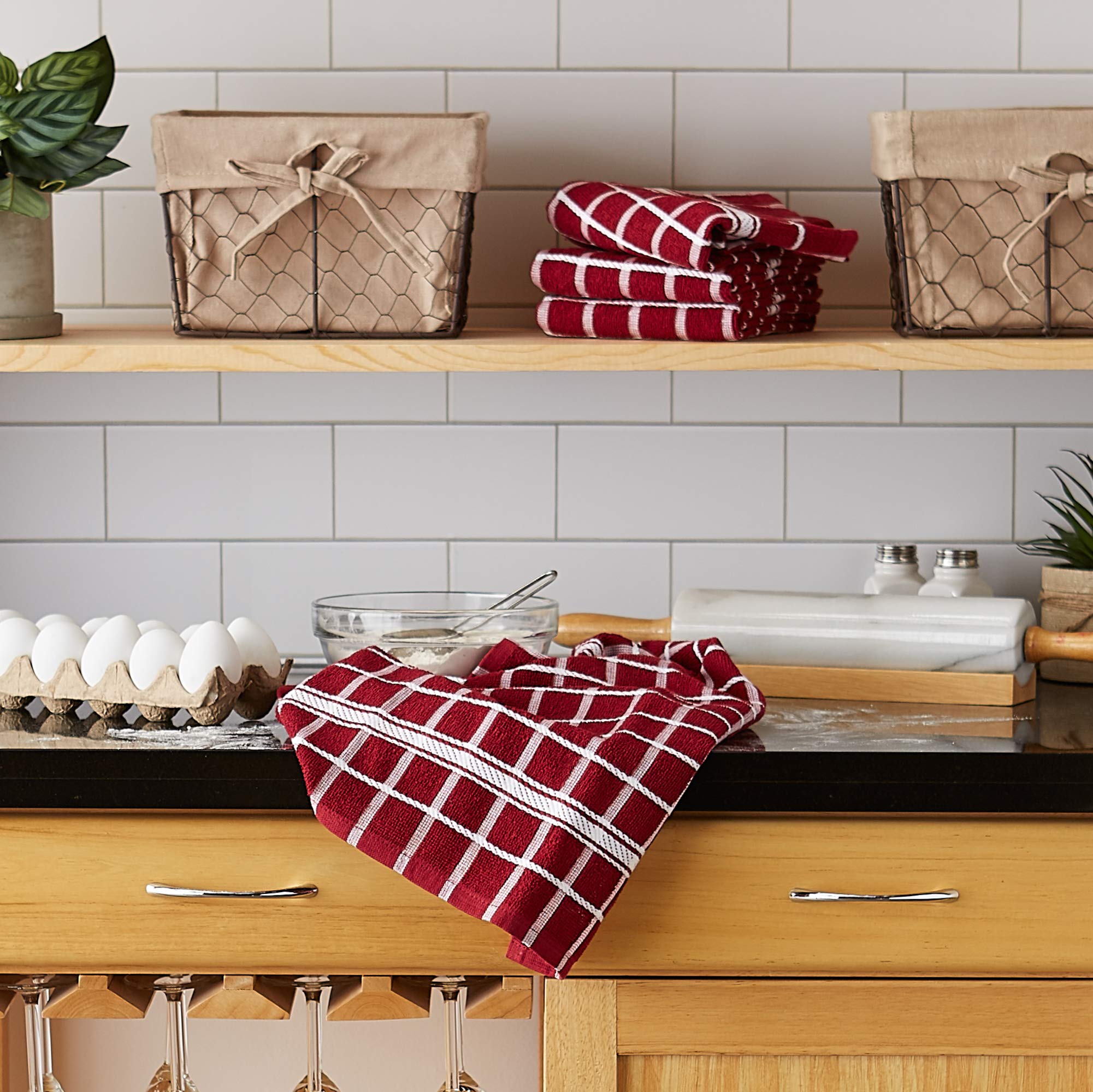 Foto 6 pulgar | Juego De Paños De Cocina Dii Basic Terry Collection Windowpane, 4 Piezas - Venta Internacional.