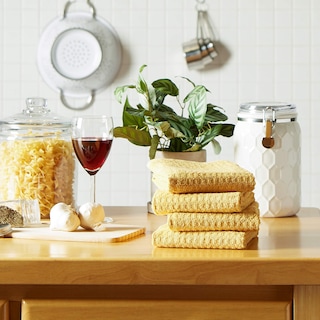 Foto 2 | Juego De Paños De Cocina Dii Basic Terry Waffle Solid Mostard, 4 Piezas - Venta Internacional.