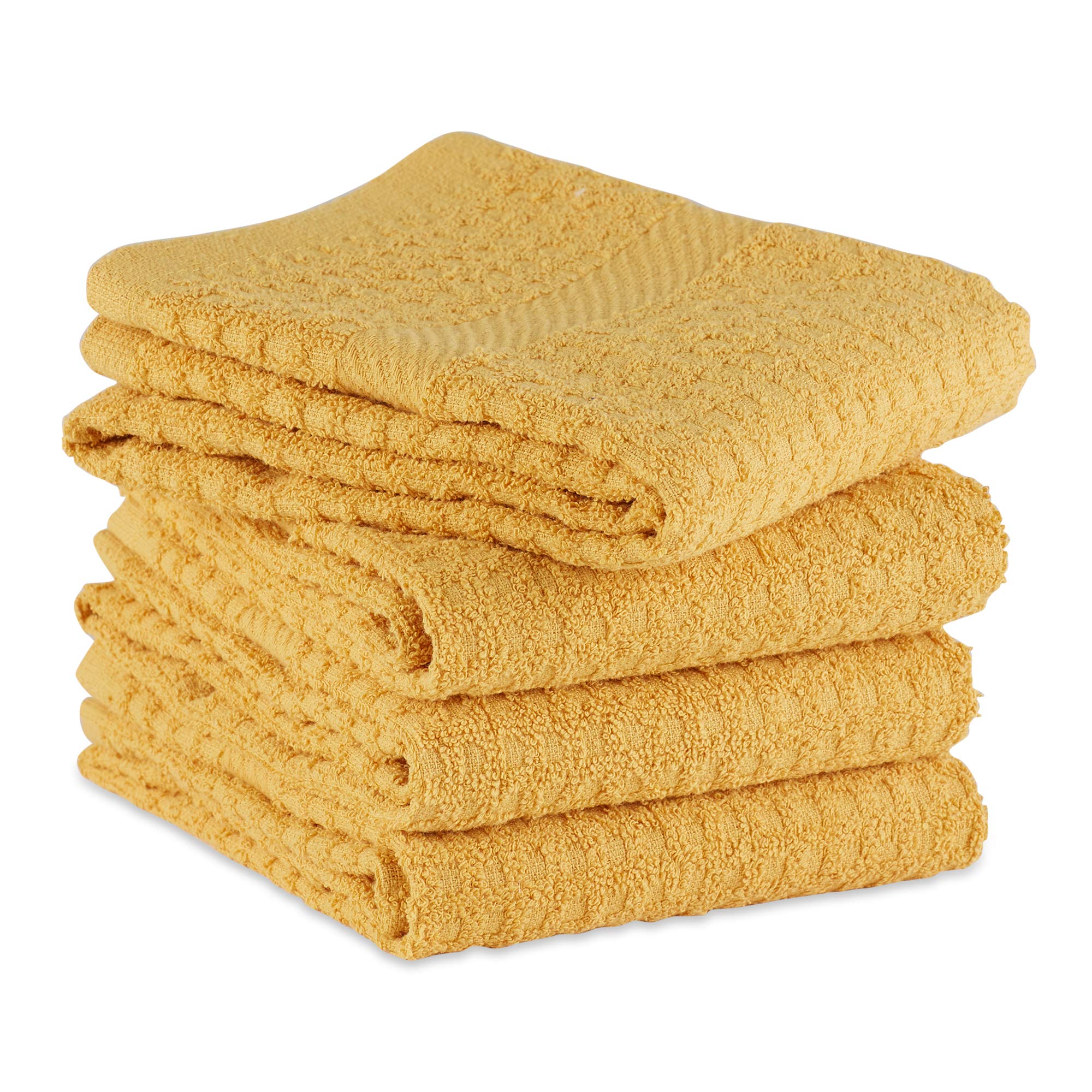 Foto 4 pulgar | Juego De Paños De Cocina Dii Basic Terry Waffle Solid Mostard, 4 Piezas - Venta Internacional.