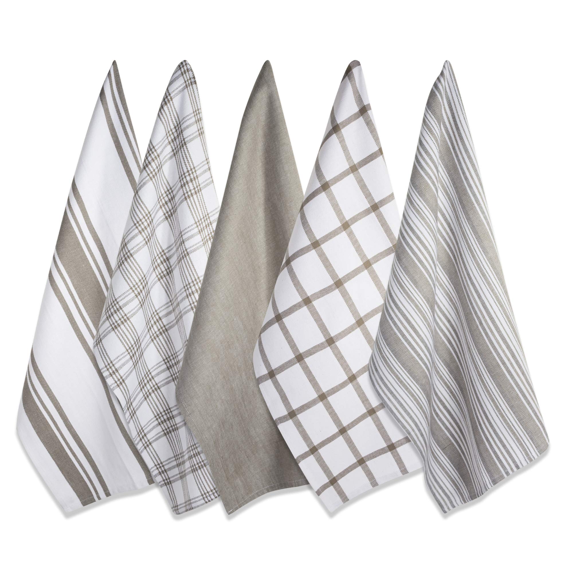 Juego De Paños De Cocina Dii, Varios Tejidos, Marrón, 5 Piezas - Venta Internacional.