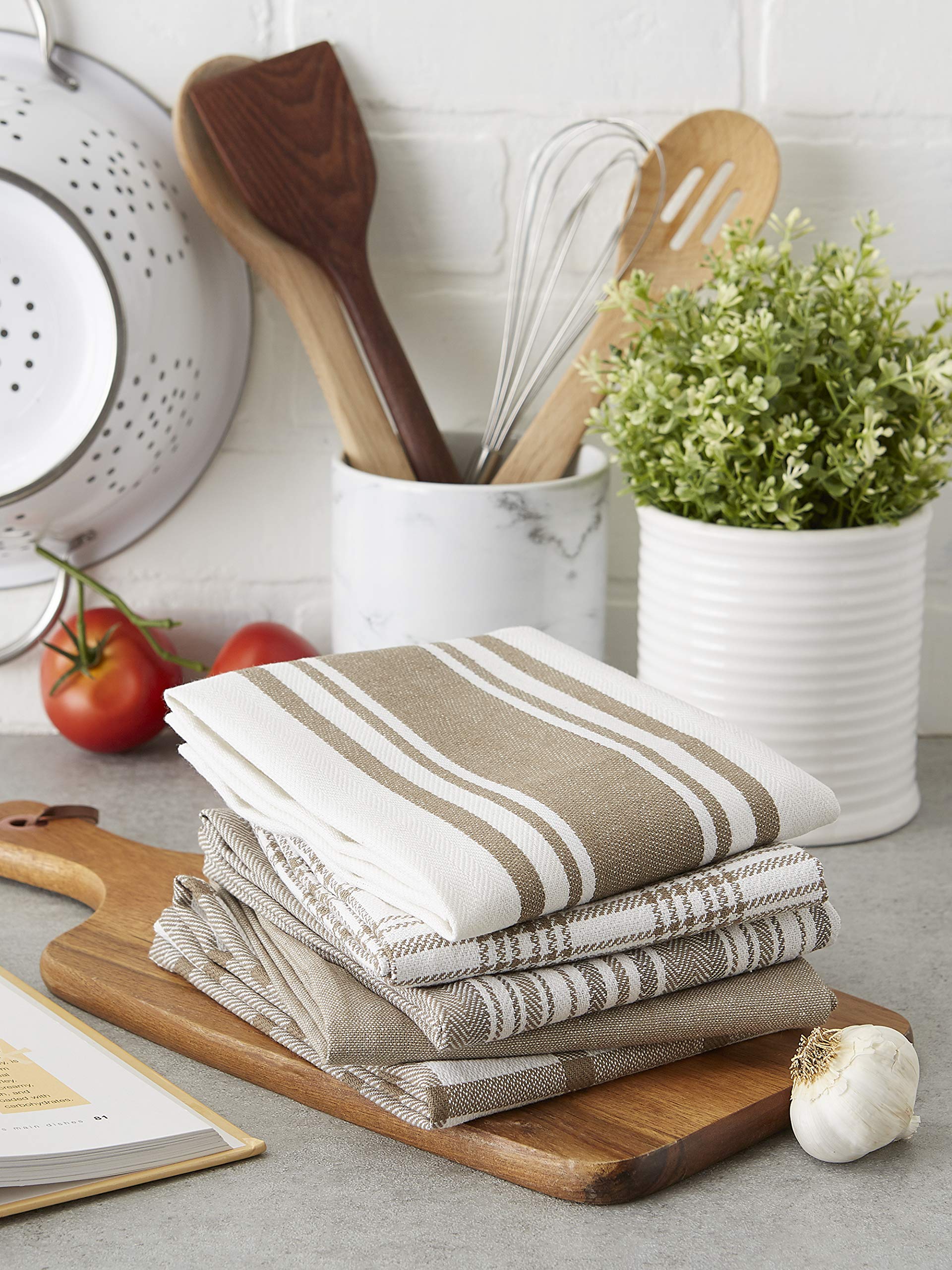 Foto 4 | Juego De Paños De Cocina Dii, Varios Tejidos, Marrón, 5 Piezas - Venta Internacional.