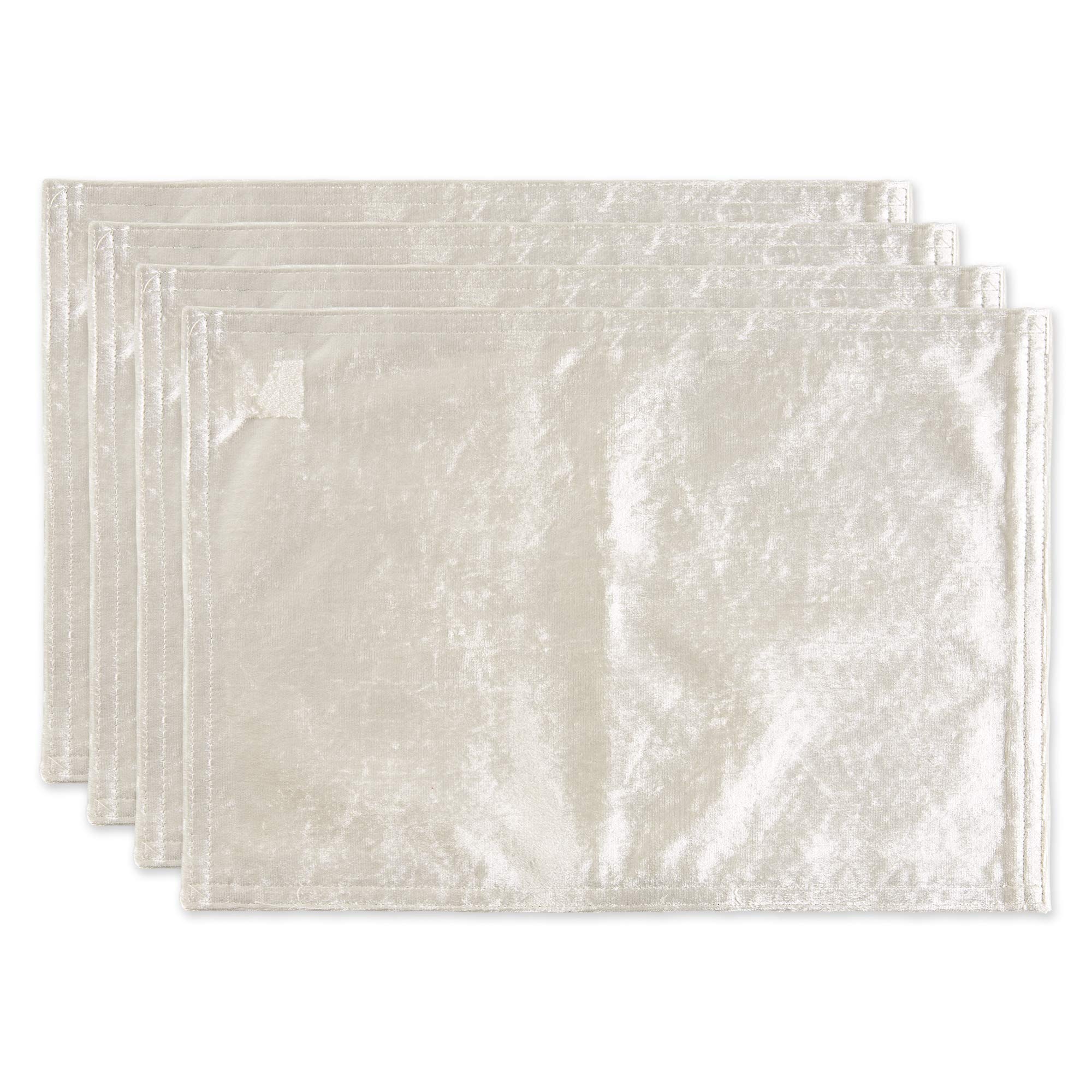Foto 1 | Juego De Manteles Individuales Dii Velvet Collection, Color Crema, 4 Piezas - Venta Internacional.