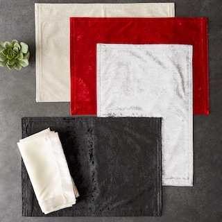 Foto 3 | Juego De Manteles Individuales Dii Velvet Collection, Color Crema, 4 Piezas - Venta Internacional.