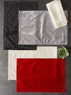 Foto 4 | Juego De Manteles Individuales Dii Velvet Collection, Color Crema, 4 Piezas - Venta Internacional.