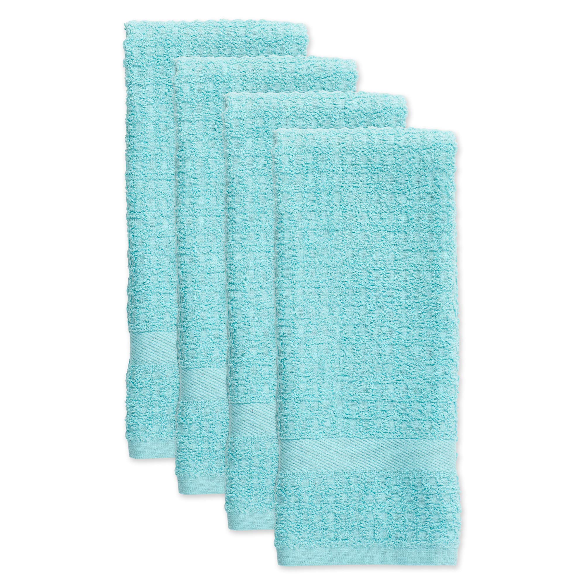 Foto 3 pulgar | Juego De Paños De Cocina Dii Basic Terry Waffle Solid Aqua, 4 Piezas - Venta Internacional.