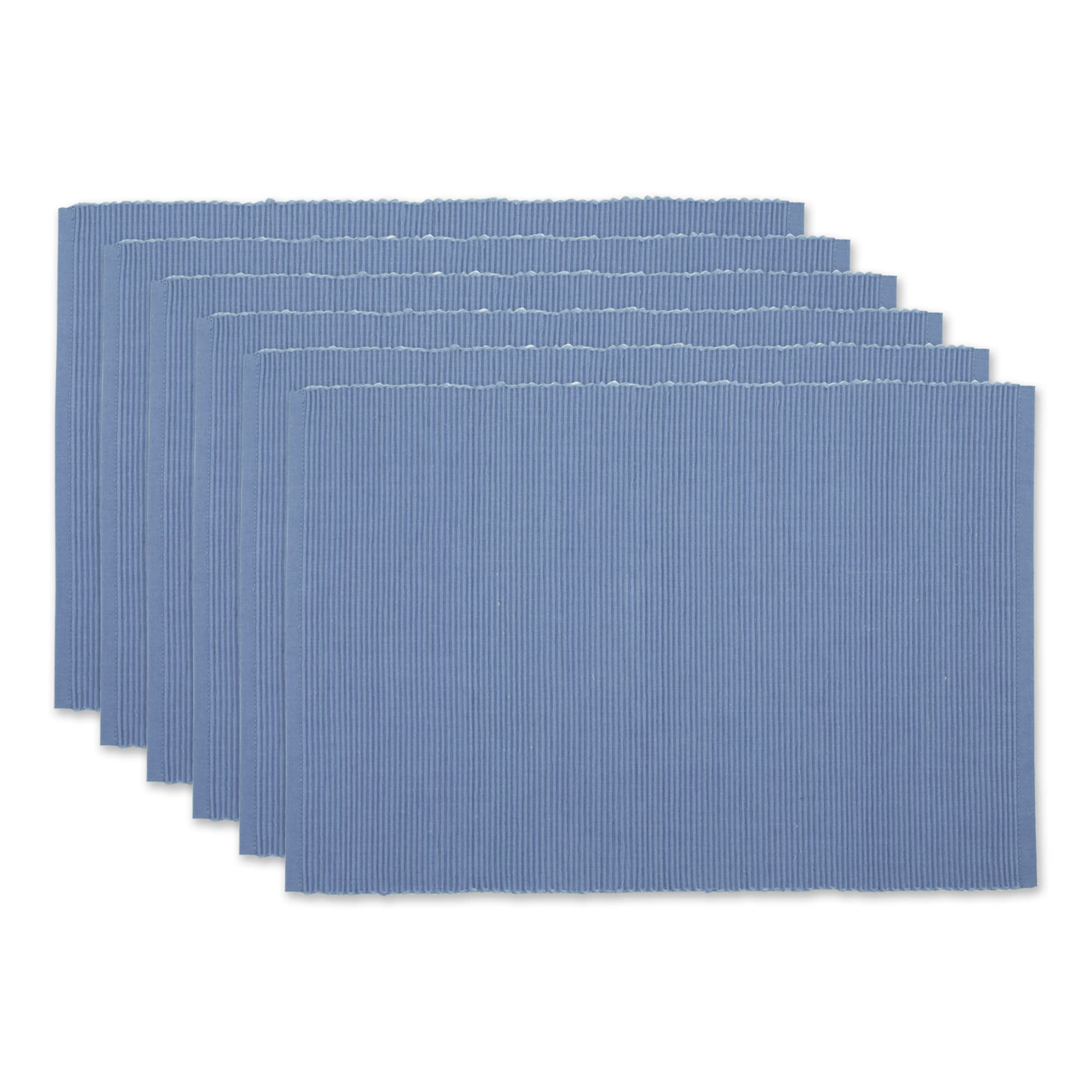 Foto 1 | Juego De Manteles Individuales Dii Basic Everyday Acanalados, 100% Algodón, 6 Piezas - Venta Internacional.