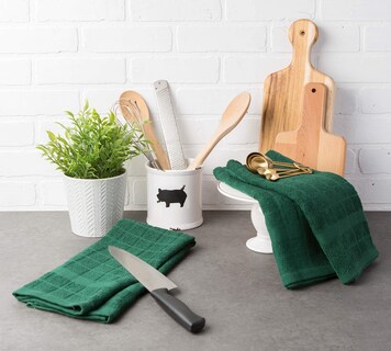 Foto 4 | Juego De Paños De Cocina Dii Basic Terry Collection, Verde Oscuro, 4 Piezas - Venta Internacional.